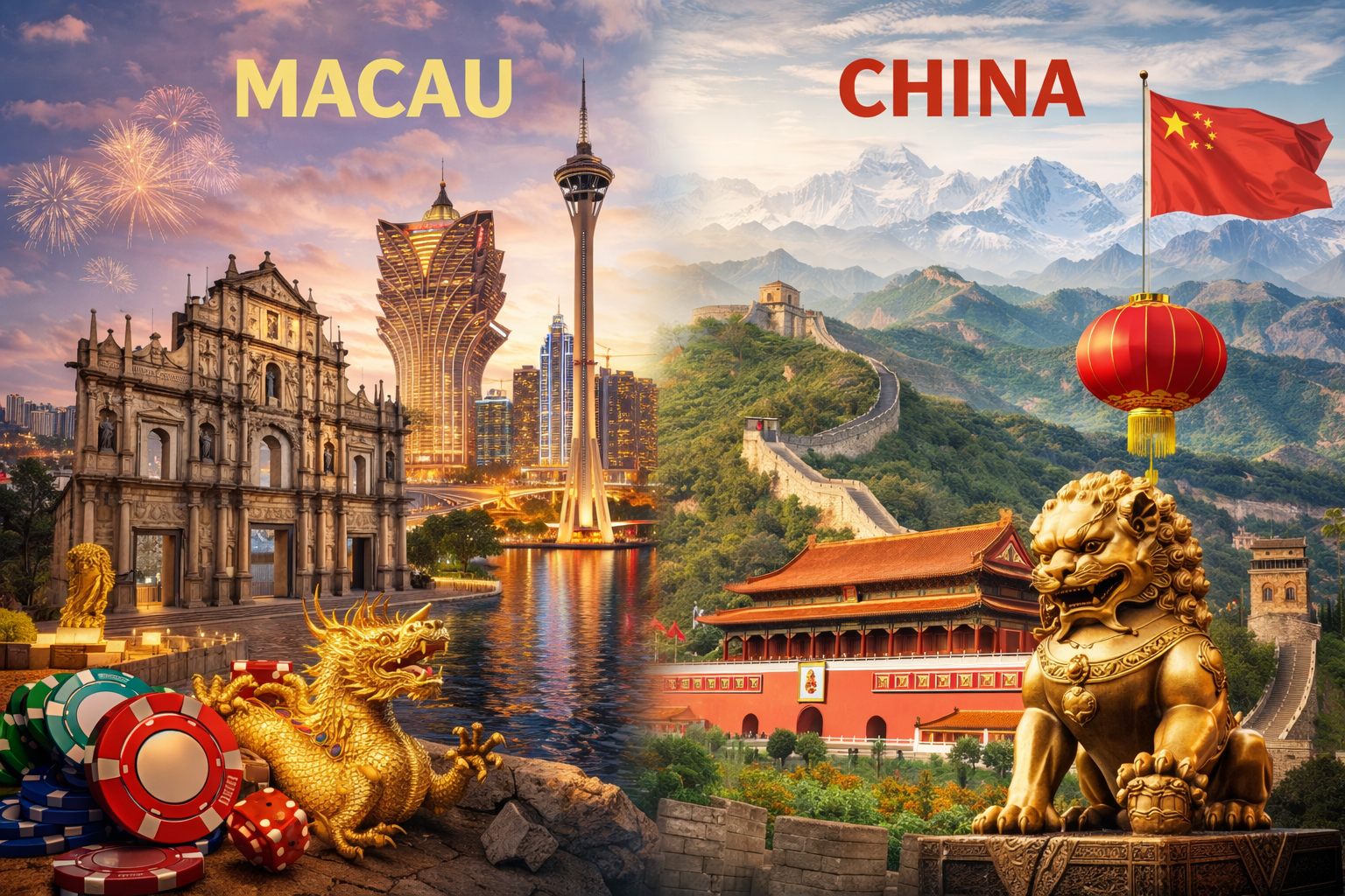 Macau and China